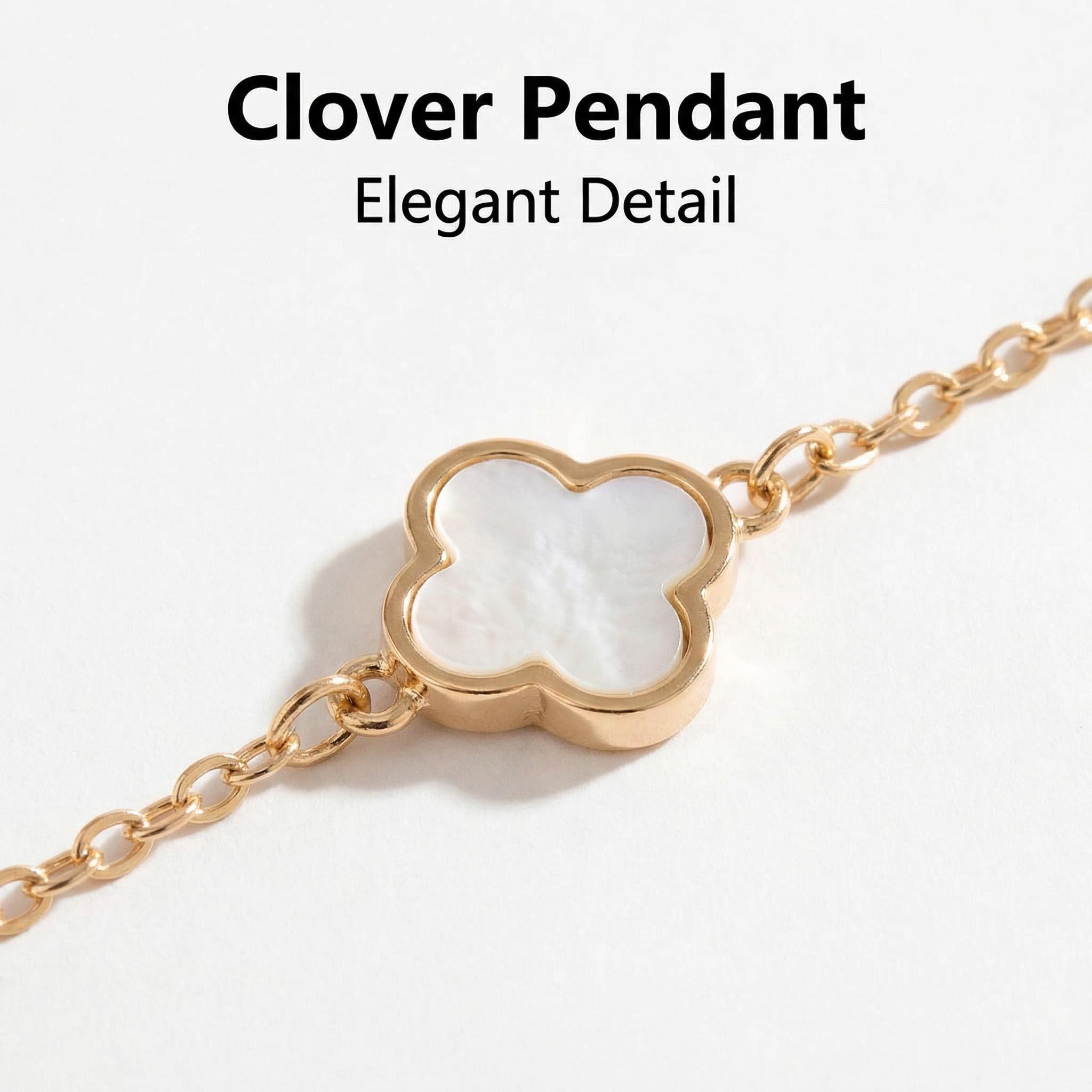 three-piece set Gold Multi Chain Bracelet Set Luxury Stackable Bracelets with Shiny Wide Metal Chain Rhinestone Thin Chain and Five Leaf Clover Pendant for Women Five Leaf Clover Gold Bracelet  Stackable Gold Bracelet for Women