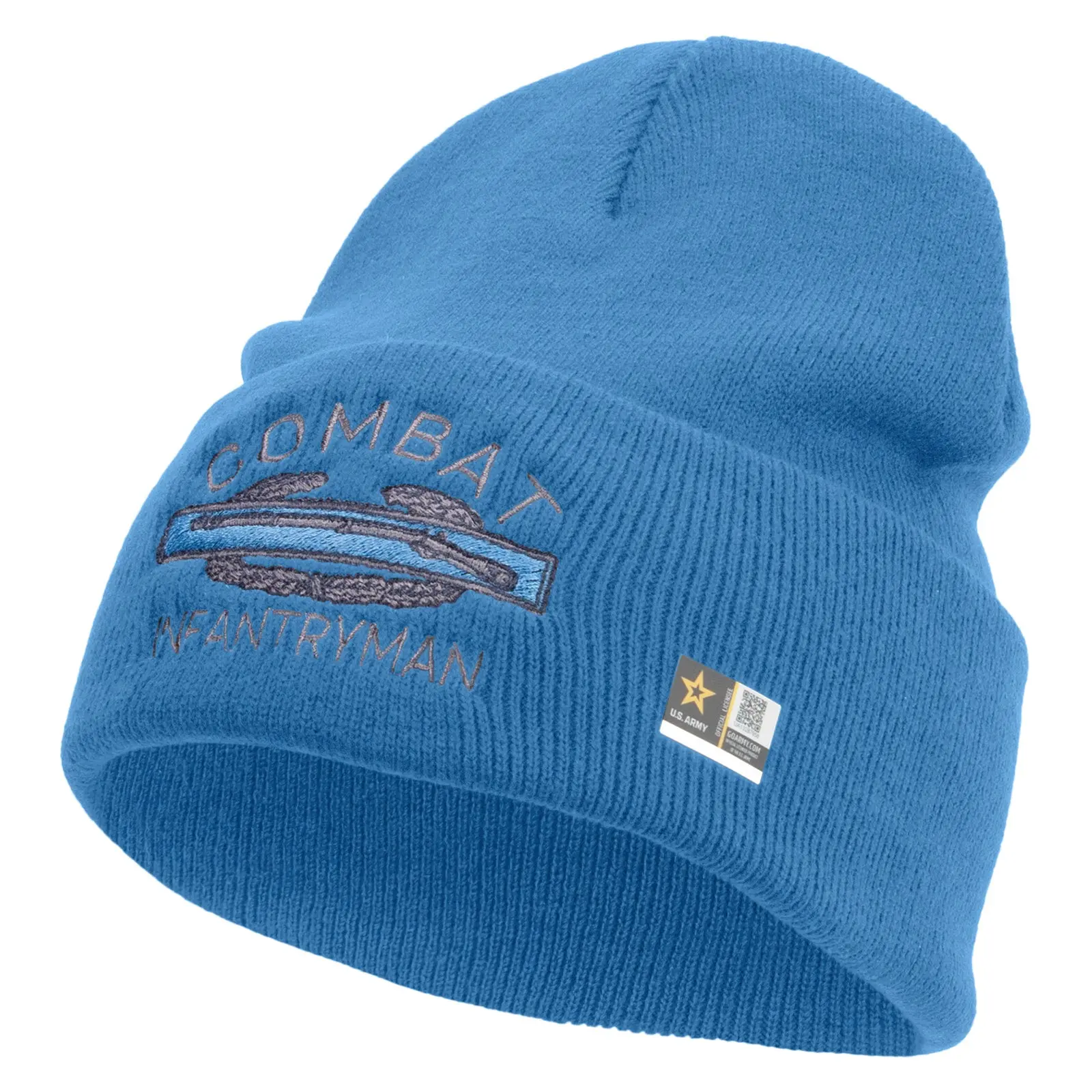 Combat Infantryman Embroidered 12 Inch Long Knitted Beanie