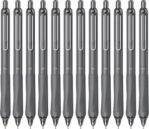 Gel Pens Quick Dry Ink Fine Point 0.5mm, Retractable Rolling Ball Black Ink, Click Silent Pens Set for Journaling Notetaking Drawing Sketching Smooth Writing Non Bleed 12 count