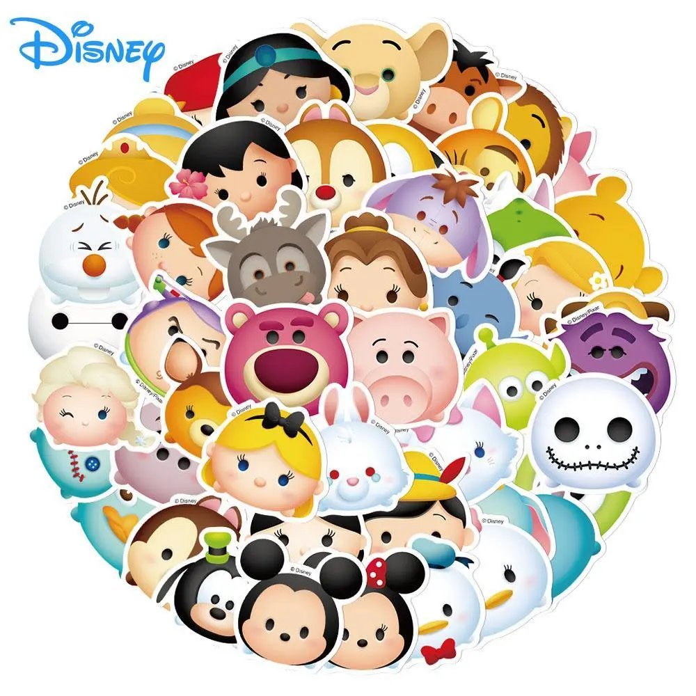 Cute Disney Tsum Tsum Character Sticker Pack 50 Count, Multipurpose Waterproof Stickers For Children Teens DIY Decor, Ideal Classroom Rewards & Birthday Party Supplies