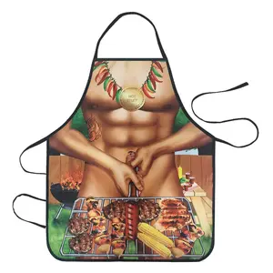 New Hot Selling Unisex Prank Apron, Year Party Creative Personalized Apron, Fun Fashion BBQ Guest Apron, Unique and Funny Design