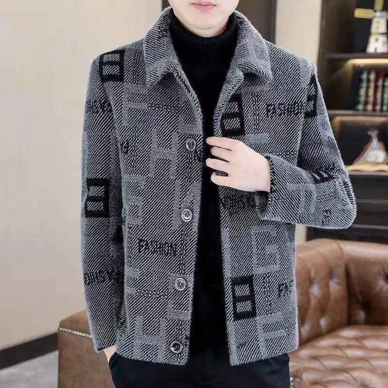 Men's Coat Autumn and Winter New High-End Short Woolen Coat Korean Style Warm Thickened Casual Jacket