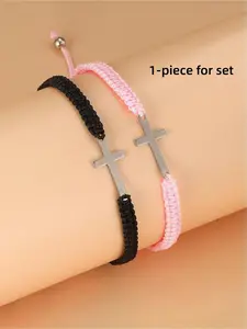 An adjustable hand woven cross bracelet suitable for daily wear, vacation dates, and other occasions, it is also a surprising and exquisite small gift, Faith Wear Jewelry