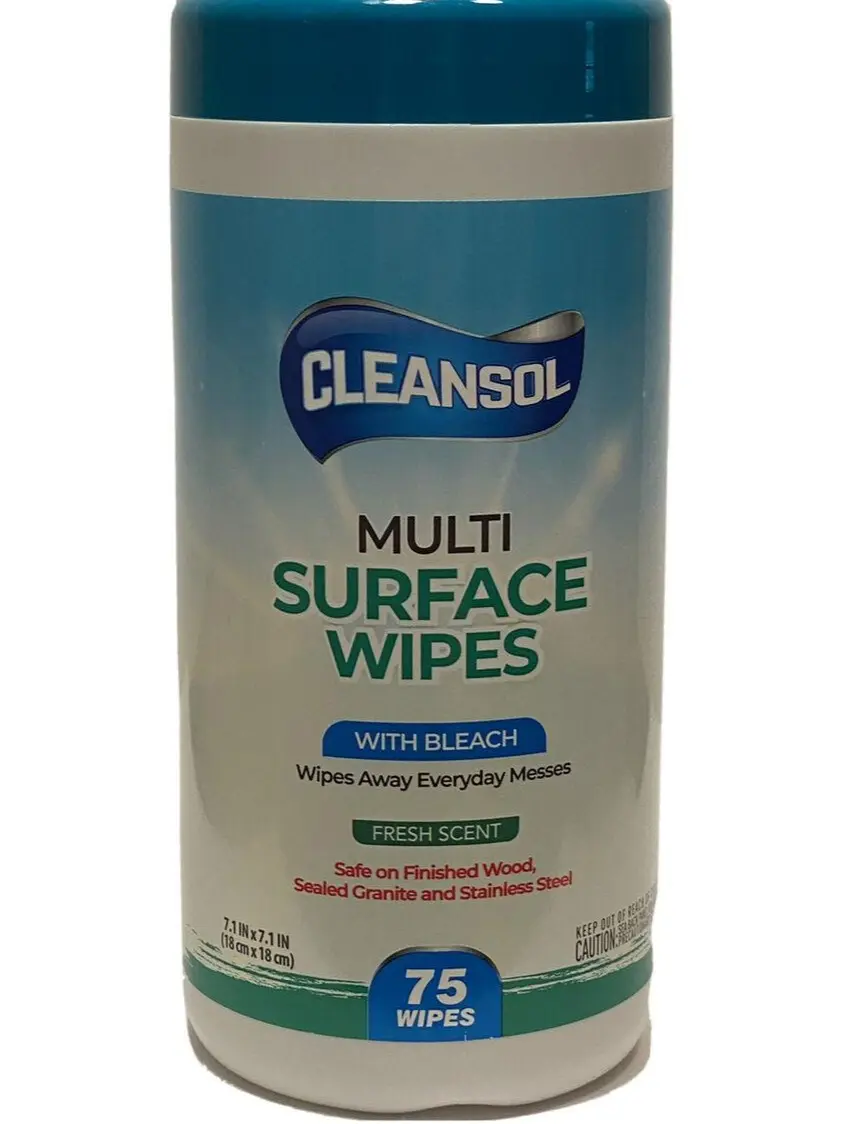 Cleansol Multi Surface Wipes with Bleach