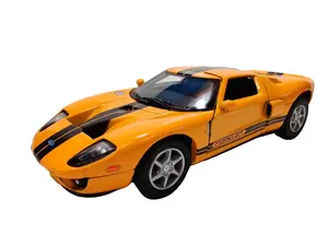 KINSMART 1:36 Scale 2006 Ford GT Yellow 5 Inches Length with Pull Back and Go Action, Durable Die Cast Metal Construction diecast
