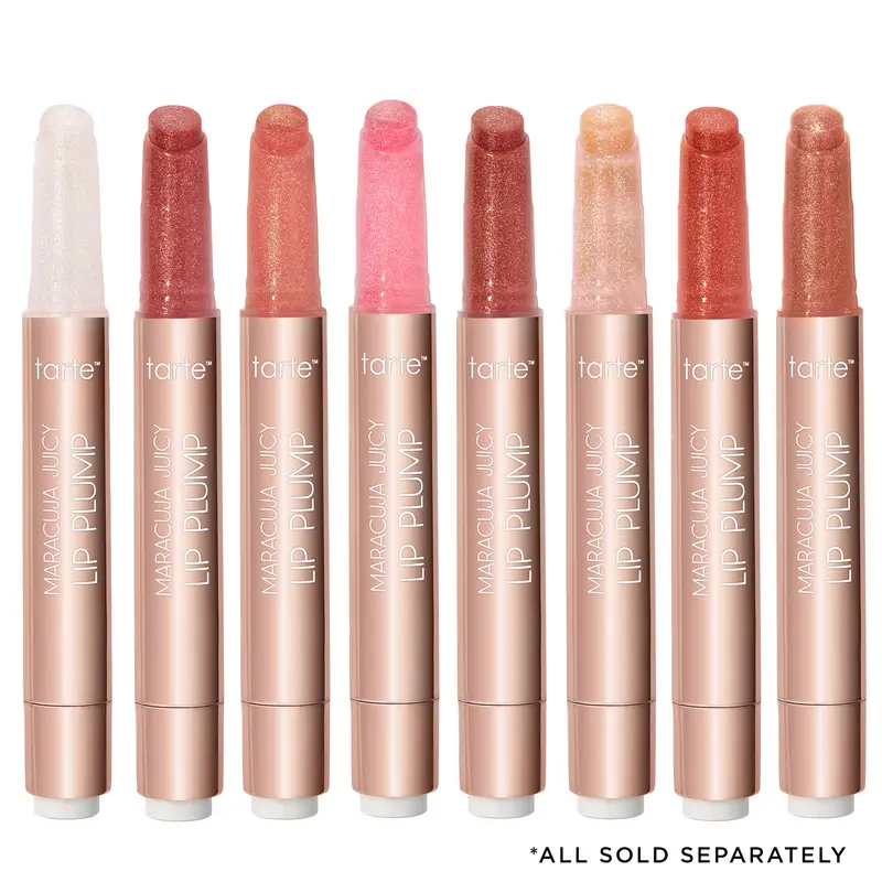 tarte maracuja juicy lip plump shimmer glass
