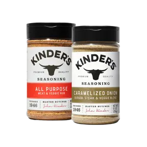 Kinder's Burger Lovers Duo - Caramelized Onion Burger Rub & All Purpose Seasoning for Juicy Gourmet Burgers - Premium Quality Seasonings