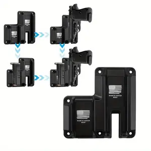 2-in-1 Magnetic Bracket and Holster for Vehicles and Families-Concealment for Quick Access-Hidden Bracket, Car, Truck, Table, Wall Mount, with Simple Installation Kit