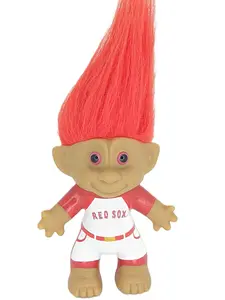 Troll Doll Good Luck Baseball Red Sox 5" Vintage Collectible Figure - Perfect for Collectors and Fun Gifts