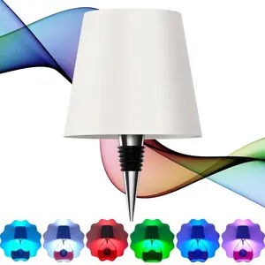USB Rechargeable Bottle Lamp with Touch Function, 7 Color Adjustable Dimmable, Suitable for Home Decor and Restaurant Use