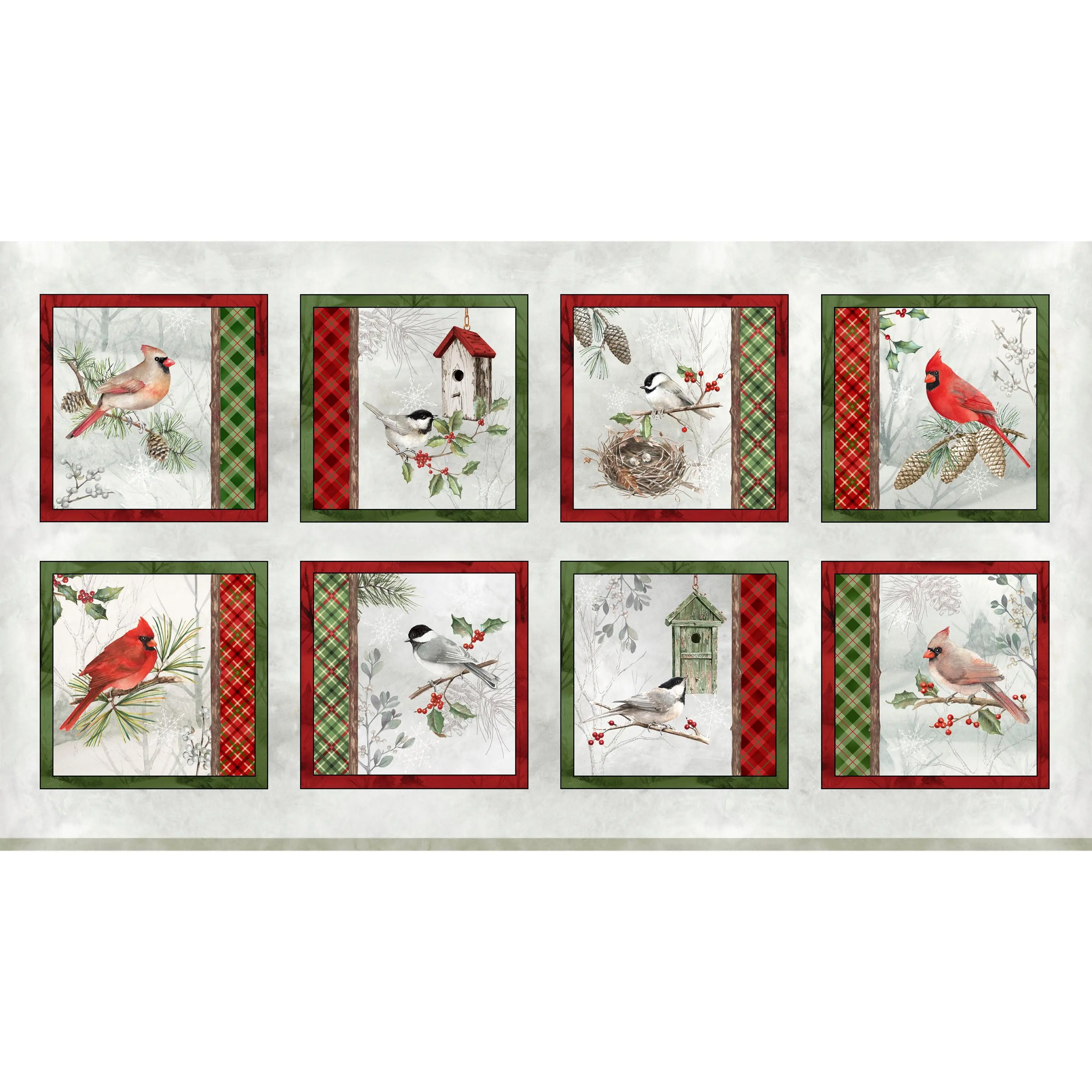 Fabric P & B Textiles Winter Song 24" Quilt Panel 6229-PA