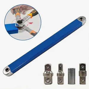 Upgraded Impact-Ready Offset Extension Wrench, High-Hardness Heavy-Duty Adjustable Wrench for Automotive & Home Construction Use