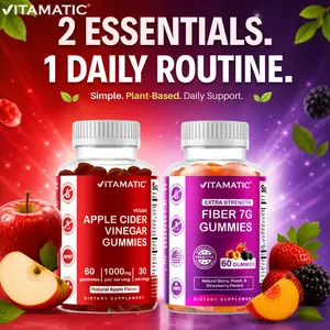 Vitamatic Daily Essentials Gummies Bundle – Fiber 7G + Apple Cider Vinegar