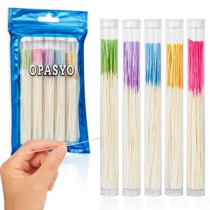 opasyo Ear Hole Cleaner 300PCS Ear Piercing Cleaner Floss,5 Colors Earring Hole Cleaner for Girls Women Men,Disposable Piercing Cleaner Floss Ear Piercing Care Cleaning Tool (5colors)