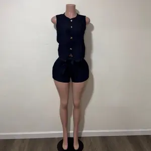 Denim Two Piece Set