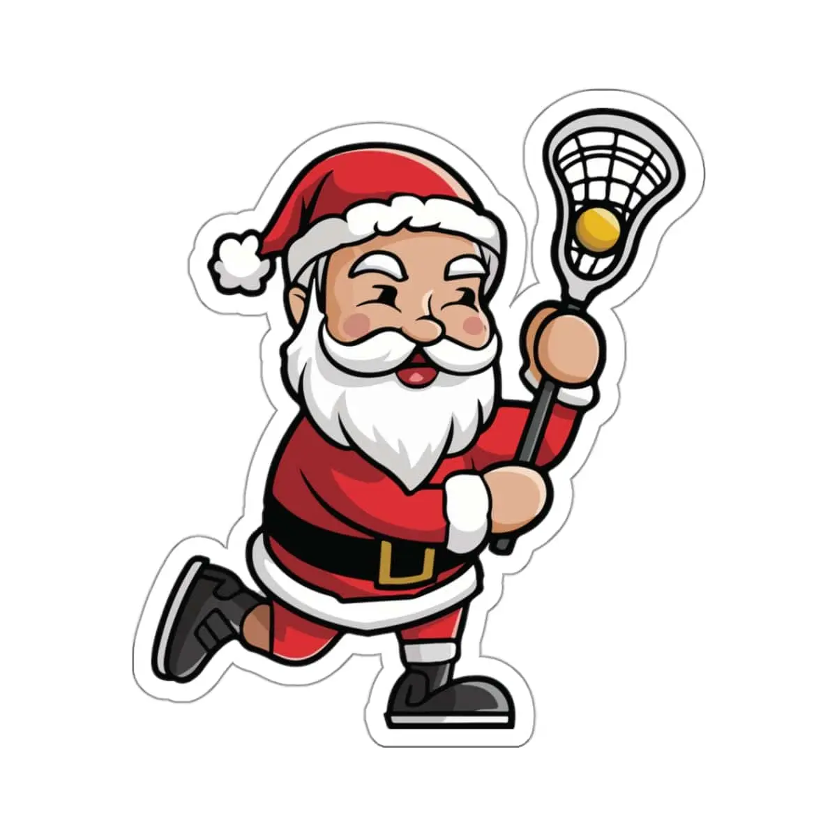 Santa Lacrosse Sticker