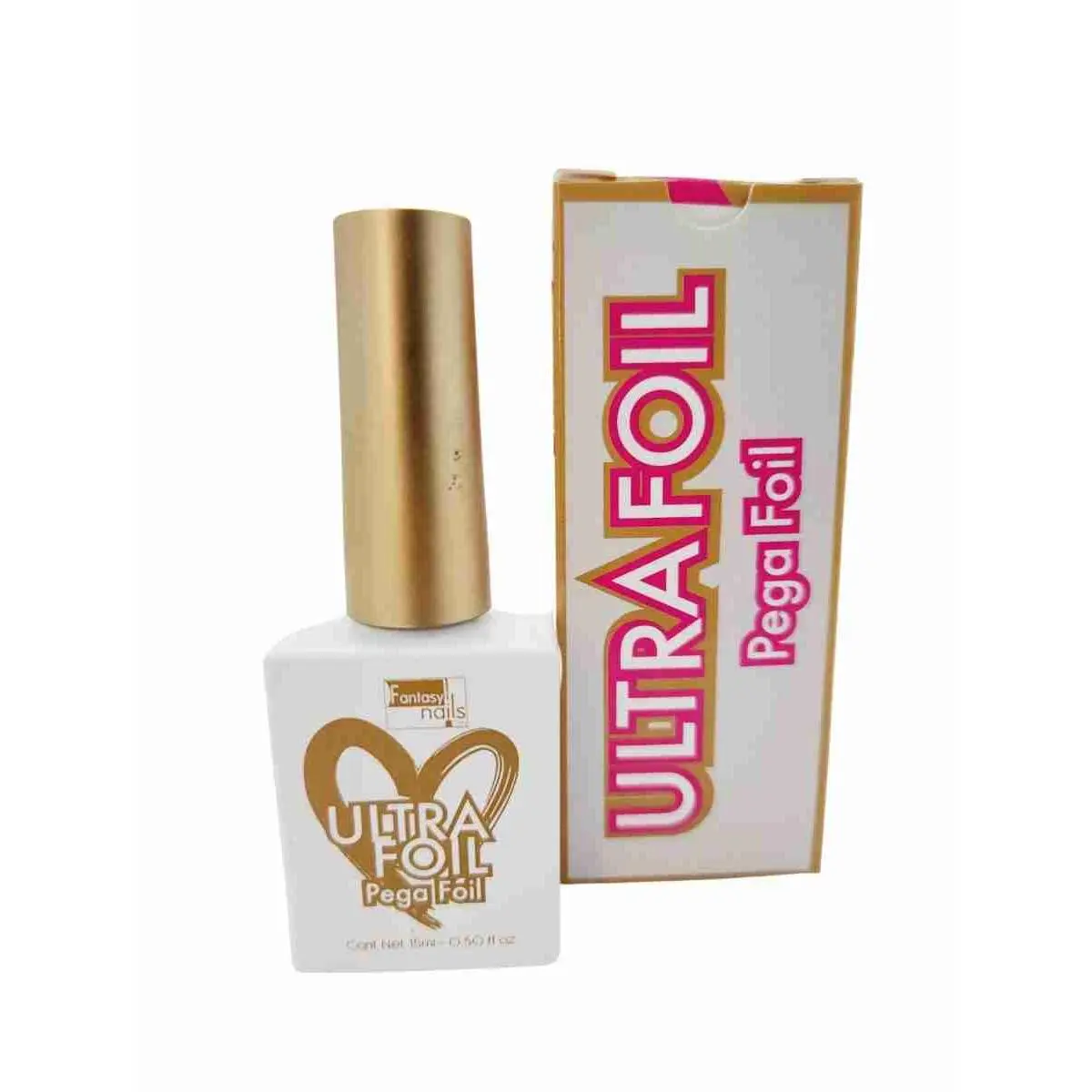 Fantasy Nails 15ml Ultra Foil Glue Liquid Gel Transfer - Cosmetic Nail Polish Bottle, Gel Top Coat, 4-Step Easy Use, Flawless Art, Essential Manicure & Cuticle Care for Enthusiasts, Nail Art, Uv Gel Manicure