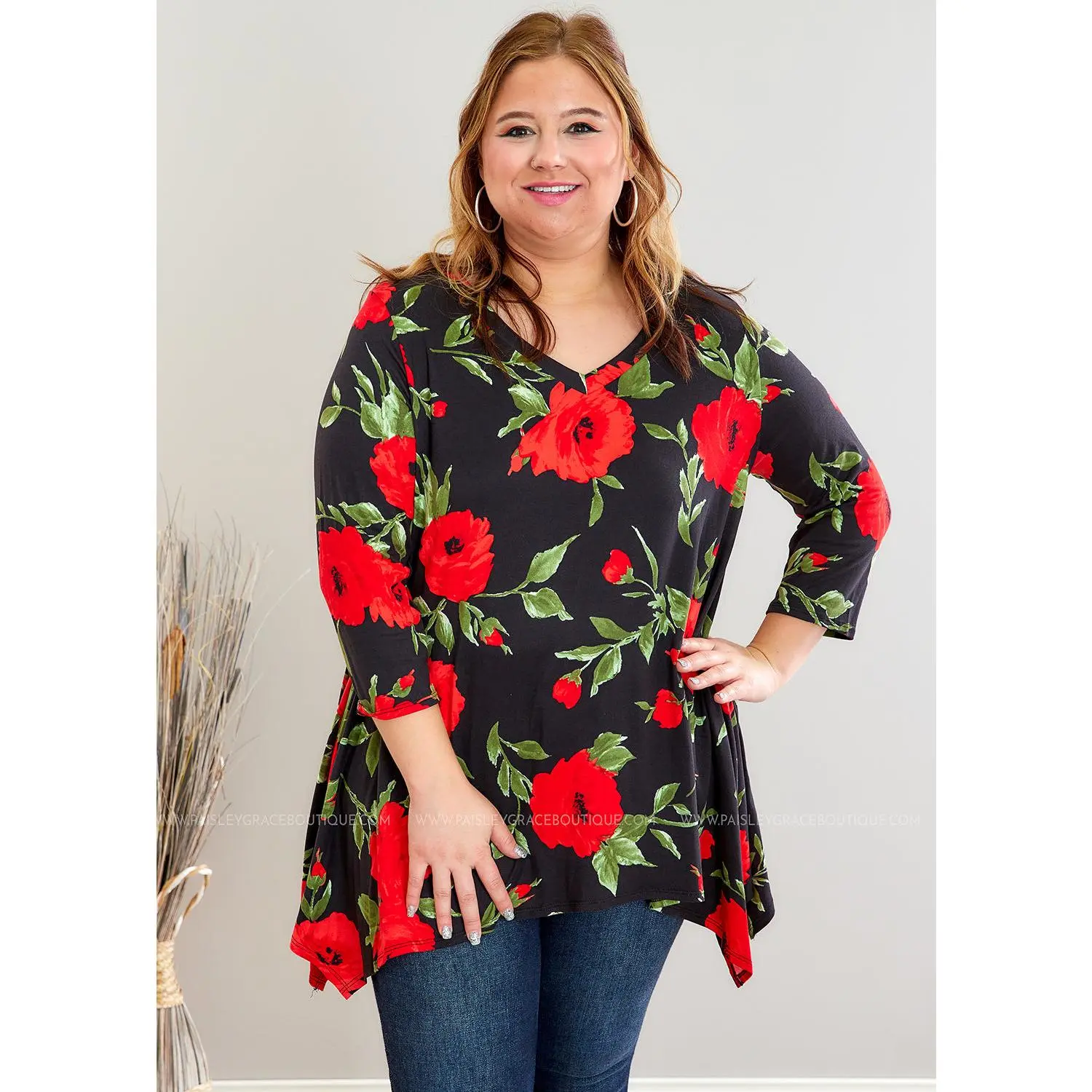 Room Full of Roses Tunic - FINAL SALE
