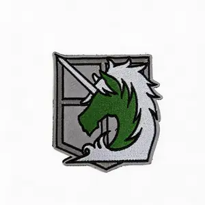 Attack on Titan Survey Corps Embroidered Patch, Tactical Velcro Badge for Backpacks Jackets Hats, Anime Style Accessory