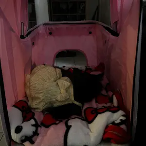 3 Wheels Pet Stroller Dog Jogging with Breathable Mesh Window, Large Storage Basket, Cup Holder, Blue