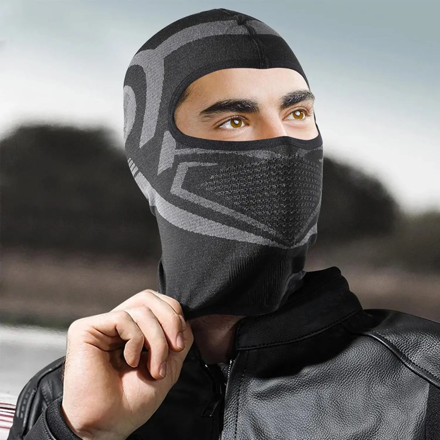 Thermal Motorcycle Balaclava Mask, Winter Ski Mask, Winter Essentials Outdoor Riding Windproof Mask for Men & Women, Sports Accessories for Cycling Sk
