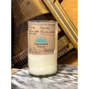 Upcycled Casamigos Tequila Bottle Candle Upcycled Casamigos Tequila Bottle Candle