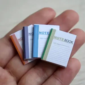 Mini Notebook Set (4 books) - Paper model mini simulation books, Classic Ruled Paper, used for enhancing micro-landscape decoration, as decorative items, photography props, and creative gifts