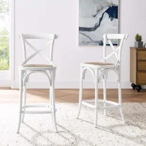 Modway Gear Counter Stool in White