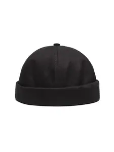 Men's Vintage Label Design Beanie Hat, Beanies, Durable High Quality Hat, Street Style Fashion High-End Hip-Hop Cap, Unisex Couple Accessory for Casual Wear