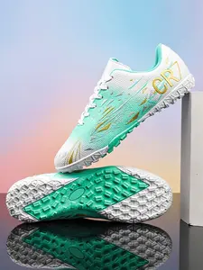 Adult Soccer Cleats Football Boots for Men Women Teens Students, PU Leather TF Ag Short Studs, Sporty Ombre Pattern, All-Season Outdoor Training Shoes