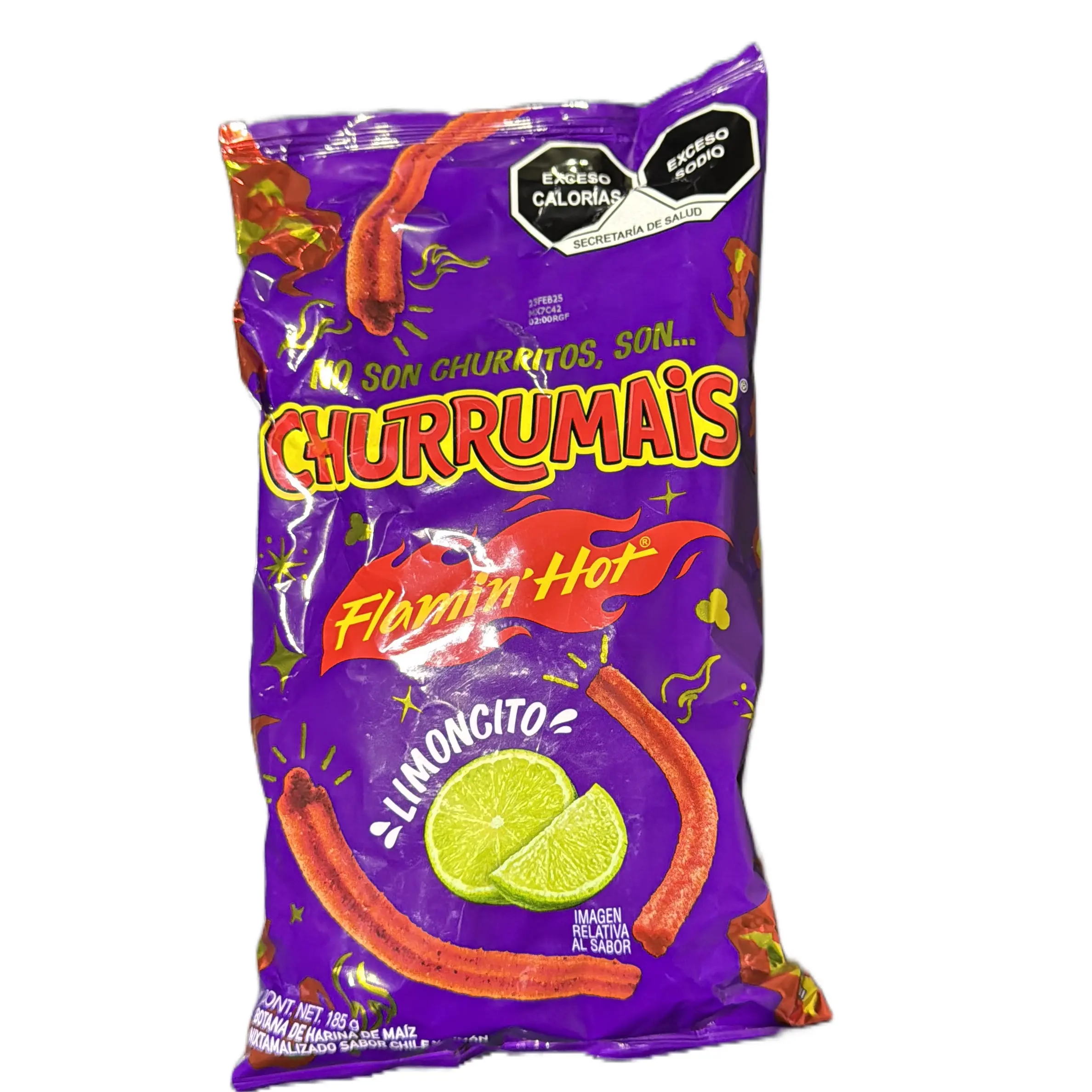Flamin’ Hot Churrumais Mexican Chips, 5-Pack 185g Big Bags, Crispy Crunchy Spicy Flavor Savory Snack, Crispy Crunchy Snacks