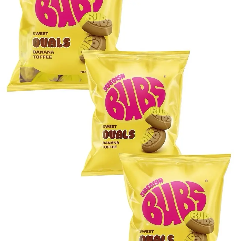 3 pack - BUBS Sweet Banana Toffee Ovals Swedish Candy