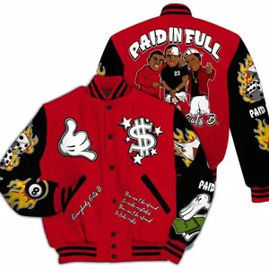 Varsity Jacket To Match Bred Velvet 11s - Funny Everybody Paid In Full Graphic All Over Print WCR