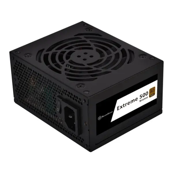 SilverStone Technology Extreme EX500-B 500W 80 Plus Bronze SFX Power Supply - Fixed Cable, Black, ATX Compatible