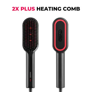 TYMO iONIC PLUS - Hair Straightener Brush with Smooth and Comfort Features hair straightening hairwaver Smoothing Handle comfortable