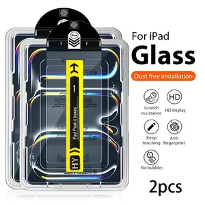 Set of 2 HD Anti-Fingerprint Tempered Glass Tablet Screen Protectors for Various iPad Models, Compatible with Apple Pencil, Strong Protection