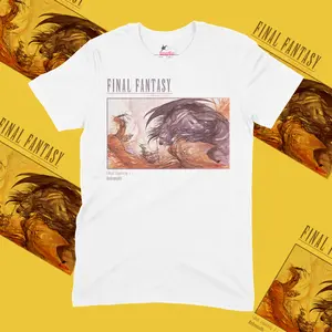 Anime Japanese Vintage Graphic Tee, Behemoth Tee, Final Fantasy 1 Shirt, Manga Anime Shirt, Unisex T-Shirt, Anime Clothing, Giff for Men, Gift For Women Top Menswear Womenswear Streetwear