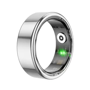 Smart Ring | IP68 Waterproof Bluetooth Fitness Tracker | Heart Rate, Stress, Sleep, Activity & Menstrual Cycle Monitoring | Elegant Gold Design for Men & Women | Perfect Health & Gift Choice