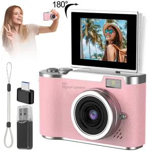 Ultra-High-Definition Retro Digital Camera, USB Charging, Single-Lens 180° Flip Screen, ABS Macaron Design, Fashionable Student CCD Camera, Great Gift for Boys & Girls During the School Year