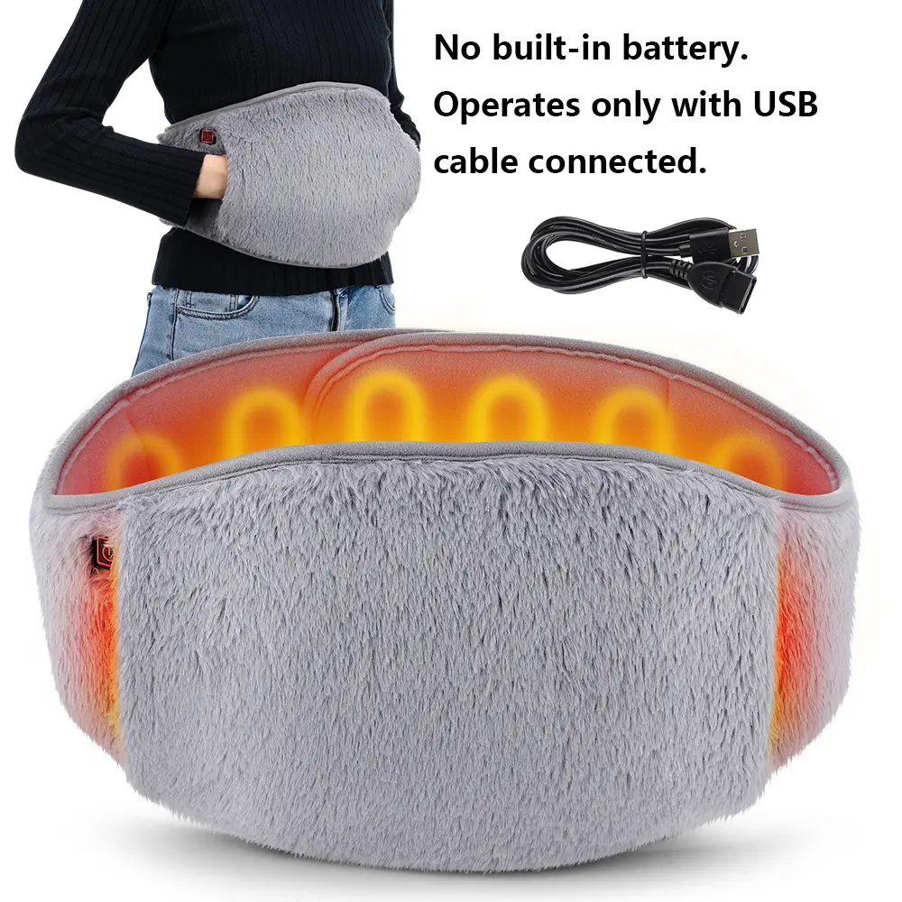 USB Heating Belly & Hand Warmer Pad 3 Levels Adjustable Heated Hand Waist Belt Uterus Warming Pad Women Menstrual Uterus Hand Warmer