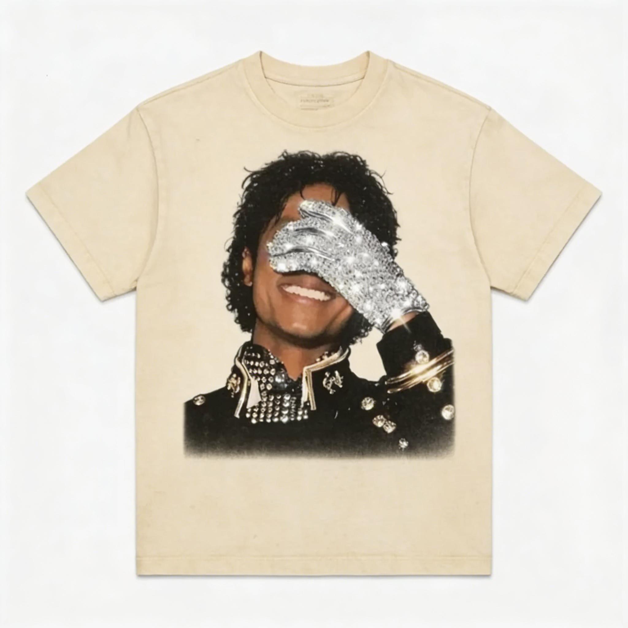 Michael Jackson Glove Graphic Tee Music MJ King of Pop T Shirt Gift for Fan 100% Cotton Short Sleeve Mens Womens Vintage Streetwear Unisex Top