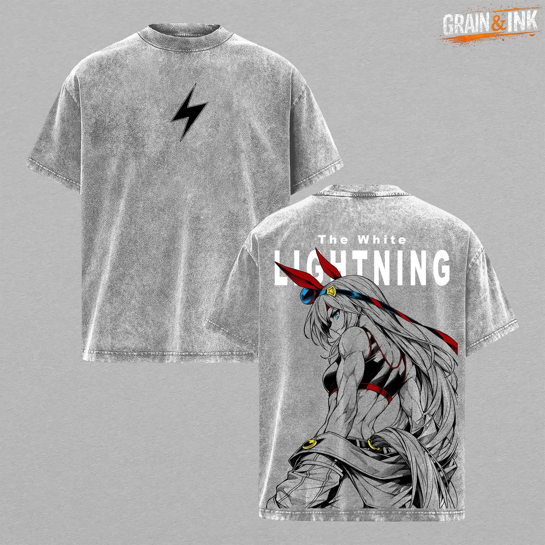 Tamamo Cross T-Shirt – Uma Musume Vintage Washed