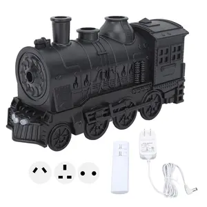Essential Oil Diffuser 300ml Train Shape 2 Lighting Modes Aromatherapy Cool Mist Humidifier with Remote Control for Bedroom Office Desktop
