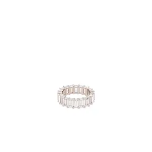The M Jewelers NY The Emerald Cut Pave Ring in Silver