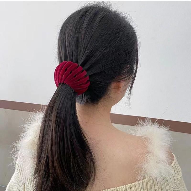 7pcs Bohemian Style Bird Nest Magic Hair Clips Set, Elegant Hollow-Out Round Plastic Hair Bun Accessories for Women, with Wedding Festival Hair Decor