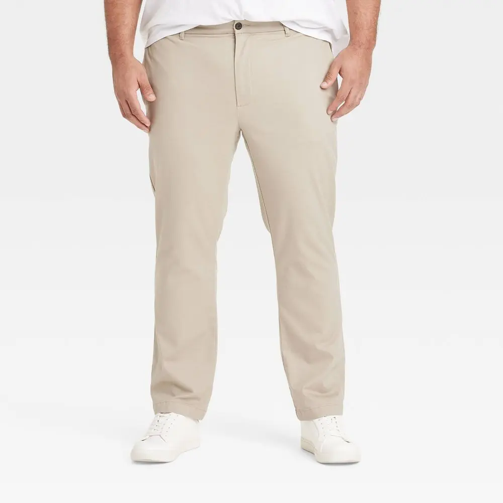 Men's Comfort Wear Slim Fit Chino Pants - Goodfellow & Co Tan 32x30