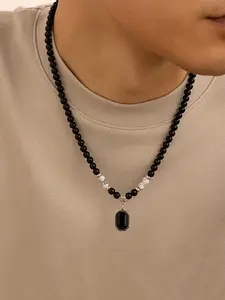 Unisex Punk Style Stone Decor Pendant Necklace, Fashion Jewelry for Party, Daily Clothing Decor, Trendy All-match & Exquisite Jewelry for Birthday Gift, Jewelry Accessory, Modern Versatile Accessories