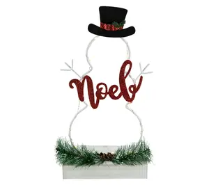 Northlight 12.75" LED Snowman Christmas "Noel" Sign