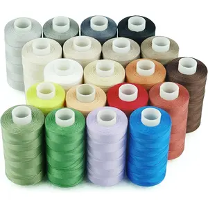 Quilting Thread 20 Colors 50wt 3 Plies for Piecing Sewing Embroidery - 550 Yards Each