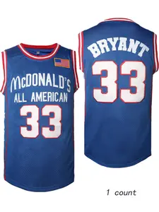 Men's Letter & Number Patched Basketball Jersey, Sports Jersey, Casual Breathable Quick Drying Basketball Vest, Basketball Clothing for Men